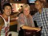 Barb flashes her glowing smile w/ friends Owen & Bryan at Bourbon St.